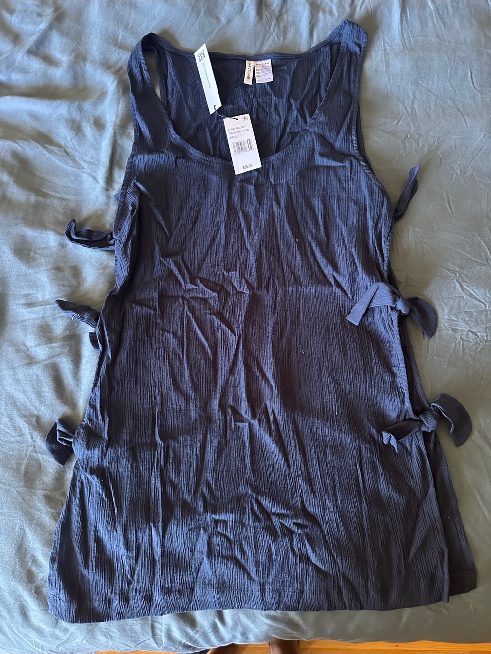 Sanctuary Navy Side-Tie Tank Dress